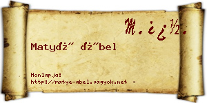 Matyé Ábel névjegykártya
