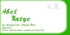 abel matye business card